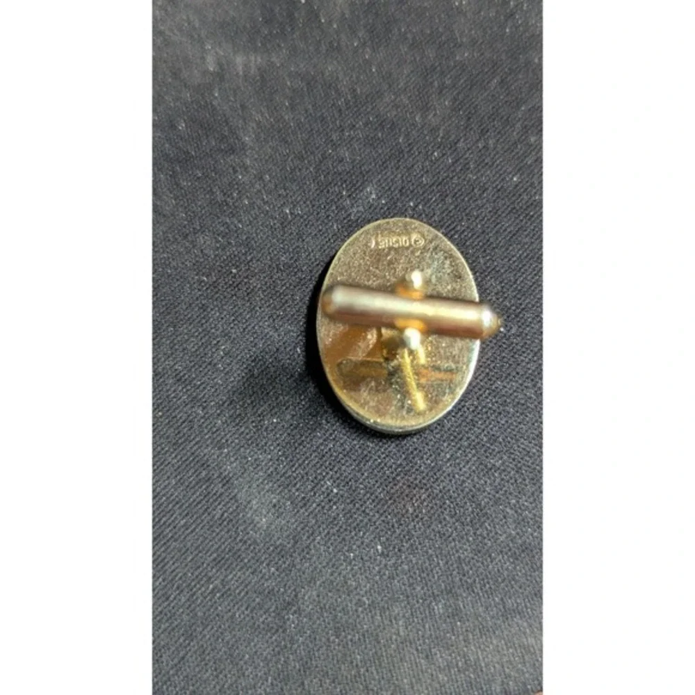 Disney Mickey Mouse Gold-Tone Oval Single Cufflink Replacement Toggle Back‎